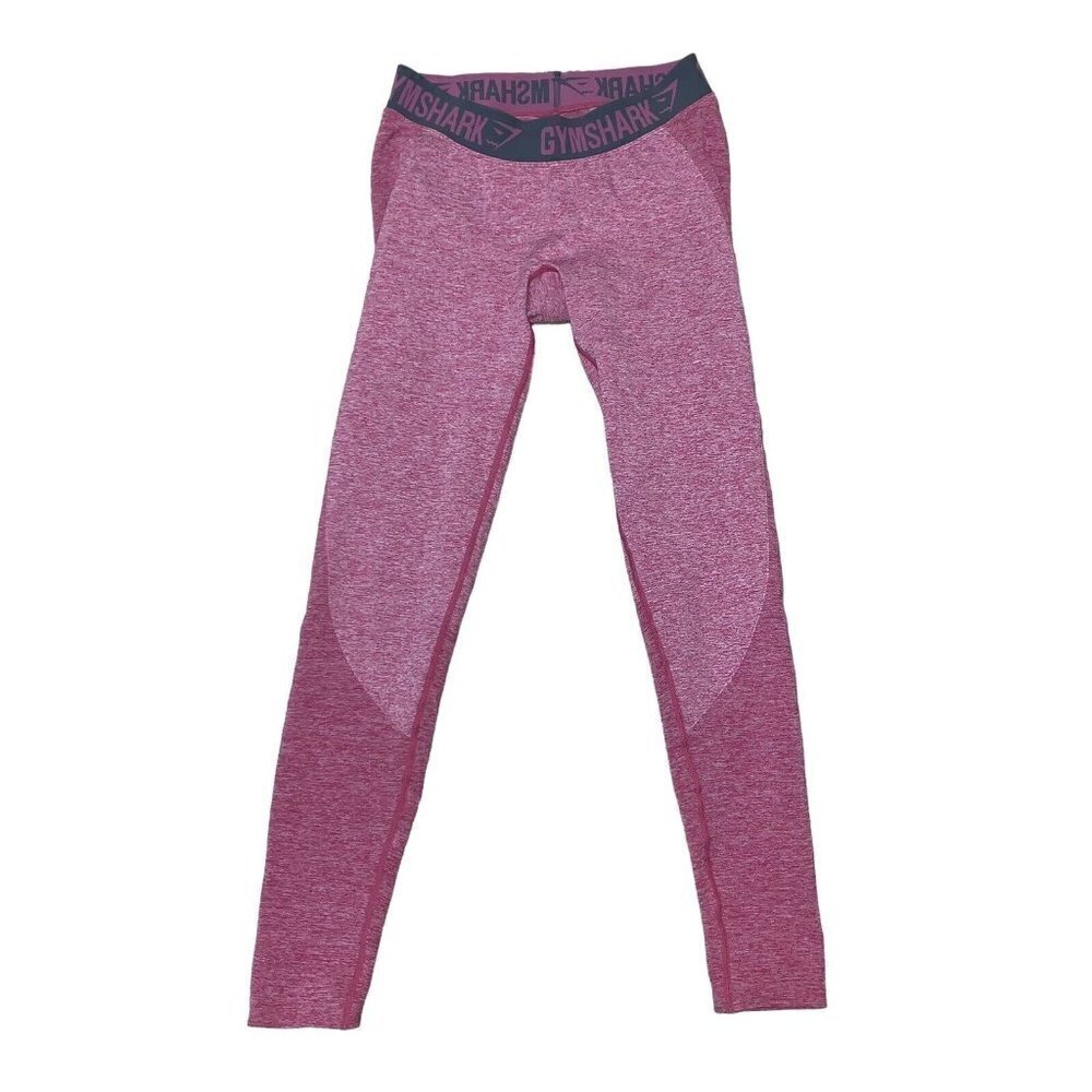 Gymshark Women's Leggings M Medium Compression Fit Pink Space Dye Gym Yoga